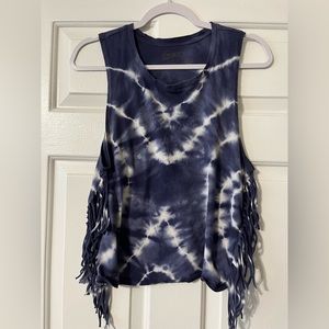 Arizon Medium tie dye women’s tank top blue and white